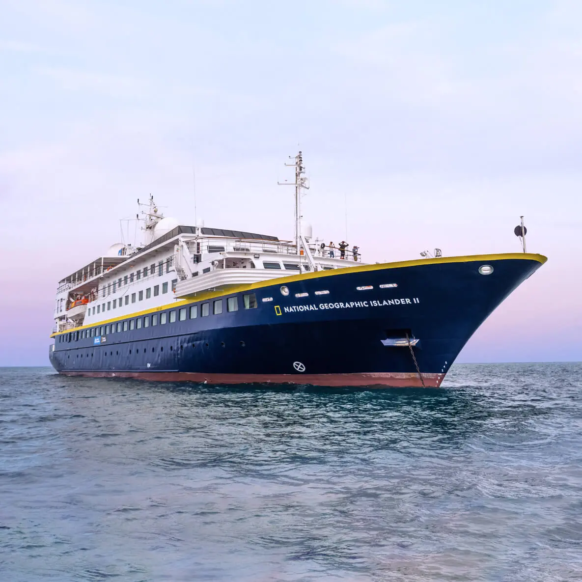 National Geographic Islander ll sails year-round in the Gal&aacute;pagos Islands and elevate the guest experience to an entirely new level. She is a gracious expedition vessel that feels like a private yacht. With only 26 staterooms and suites, and accommodating just 48 guests, she sails with a 1:1 guest-to-crew ratio.
