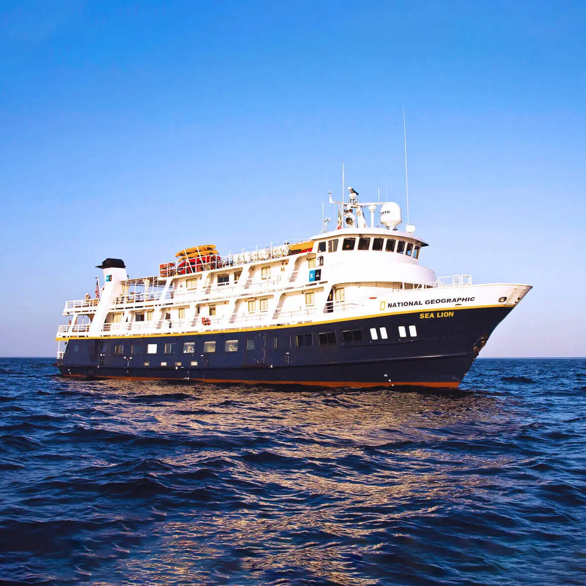 <span class="contentDescription">&nbsp;National Geographic Sea Bird</span><span class="contentDescription">, like her twin ship&nbsp;</span><span class="contentDescription">National Geographic Sea Lion</span><span class="contentDescription">, is a tried and true expedition ship that plies the waters from Alaska, to the Columbia and Snake Rivers, to Baja California and the Sea of Cortez and to Costa Rica and Panama. With a shallow draft and small size, she can easily reach places inaccessible to larger ships. She can venture into fast-moving channels where whales come to feed, transit a series of locks in the Pacific Northwest, nose up to waterfalls in secluded coves, and sail into protected anchorages in small bays perfect for snorkeling and kayaking.&nbsp;&nbsp;</span>