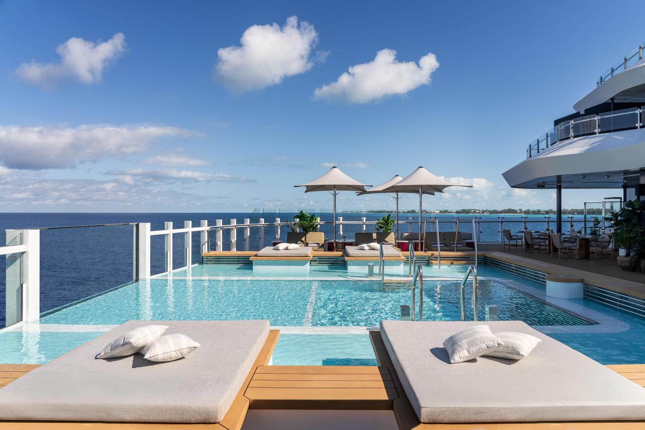 Luxury cruise pools.