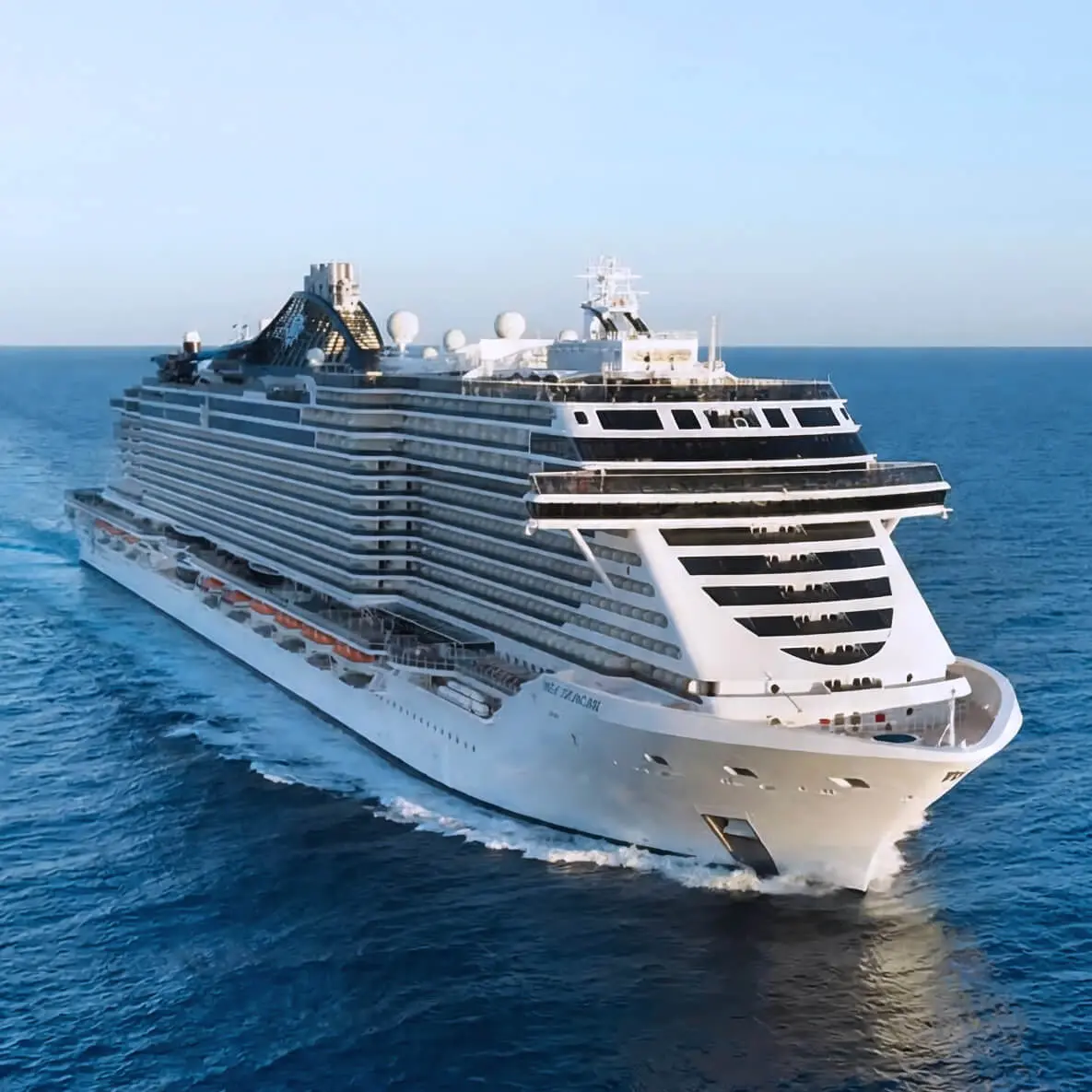An immersive experience truly connecting you to the sea awaits you onboard MSC Seascape. To enable guests to enjoy new horizons at sea, through her impressive outdoor spaces designed for relaxation, dining and entertainment. Coveted pools, panoramic lifts and the breath-taking glass skywalk Bridge of Sighs, make MSC Seascape iconic and unique for sensational points of view on the ocean.<br>Beyond that, the new immersive high-tech entertainment with innovative technology provides guests with endless options.