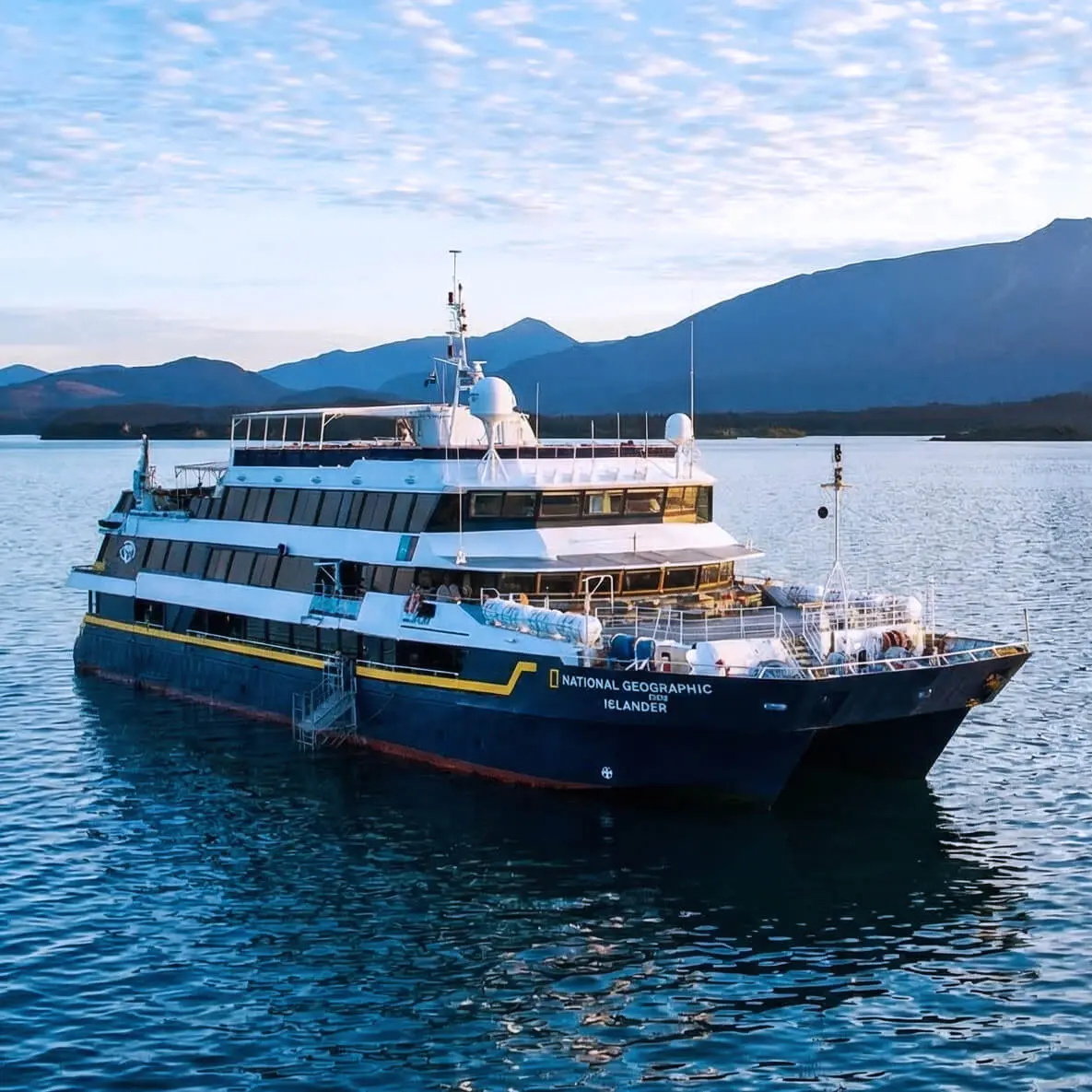 <span class="contentDescription">Exploring Gal&aacute;pagos aboard the 48-guest National Geographic Islander</span><span class="contentDescription">&nbsp;allows you to experience the islands on an up-close, personal scale. Originally built for service in the Caribbean, and then later used for expeditions in the Scottish Highlands, the twin-hulled&nbsp;</span><span class="contentDescription">Islander</span><span class="contentDescription">&nbsp;has been sailing year-round in the Gal&aacute;pagos since 2004 and is perfectly suited to these wild islands.</span><span class="contentDescription">&nbsp;A nimble, modern ship, she offers an intimate environment and a friendly, convivial community quickly forms on board. Yacht-scaled and trim, her mahogany and gleaming brass fittings create a gracious and welcoming environment. Designed for active exploration, she can visit areas larger vessels can&rsquo;t, and guests often compare Islander to being aboard a private yacht&mdash;one that&rsquo;s as smart as she is lovely and dedicated to discovery.&nbsp;</span>