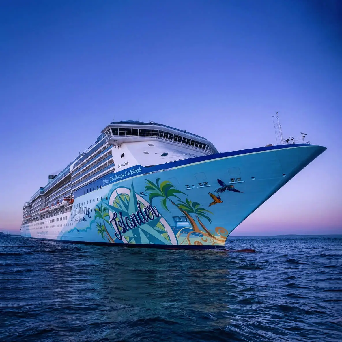 The Margaritaville at Sea Islander is the newest and flagship resort at sea perfectly designed to transport cruisers on fun-soaked escapes to an island state of mind. Sailing Summer 2024 from Port Tampa Bay to Key West and Mexico on 4- and 5-night cruise itineraries.