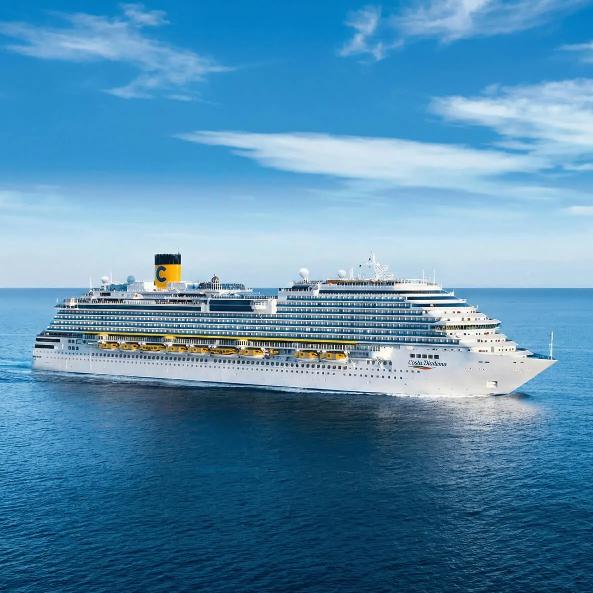 Costa Diadema is built for relaxation and fun with lots of on board activities, lively bars, gourmet restaurants and the spa area. During the day and in the evening, you will be spoiled with choices for activities; from walks at sunset, to performances and theater shows where international artists will perform. The Aperol Spritz Bar is waiting for you! A games room to bring out the kid in you, or an excellent beer in a real German pub. You will find an entire deck dedicated to children that even has a Castle and Pirate galleon. And for moments of pure relaxation there is a great Spa at your disposal where you can enjoy a massage and look at the sea, a real treat!