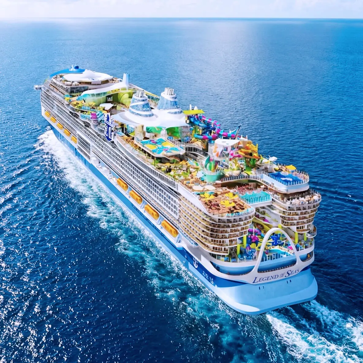 Introducing Legend of the Seas℠, the threequel that&rsquo;s leveling up everything you love about Icon of the Seas℠. Dial up the whoas on the boldest vacation to hit the Med, adventuring on a ship as monumental as the destinations. Or choose from spectacular southern and western Caribbean sailings, both with stops at the award-winning Perfect Day at CocoCay. Debuting summer 2026 from Barcelona, Spain, and winter 2026 from Fort Lauderdale, Florida.