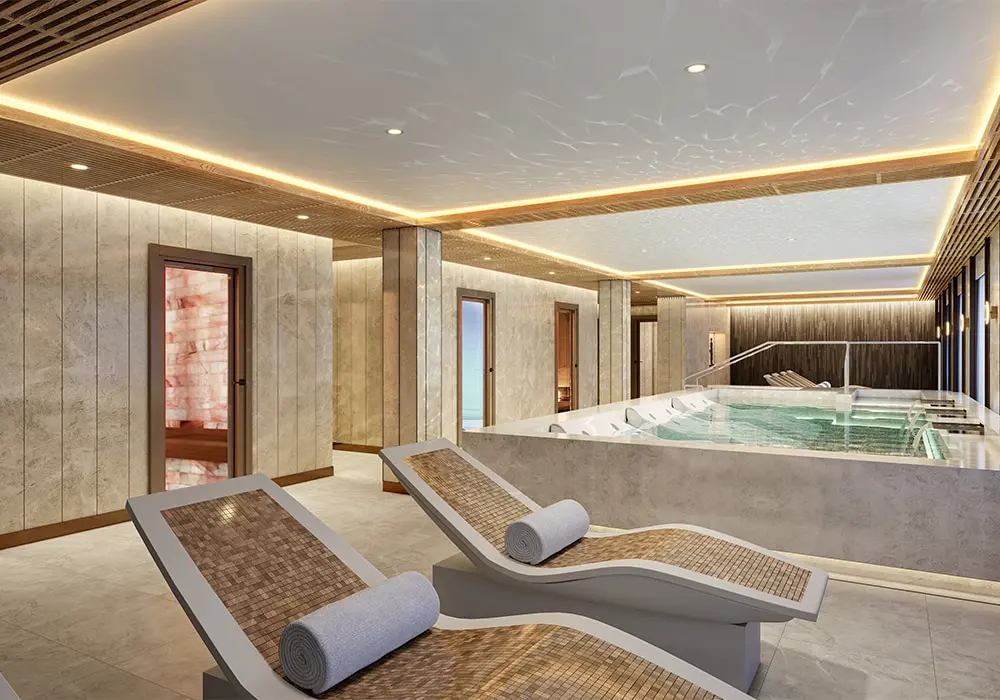 Maintain your routine in a state-of-the-art, sun-drenched gym featuring panoramic sea views and professional-grade equipment on Regent Seven Seas Crui