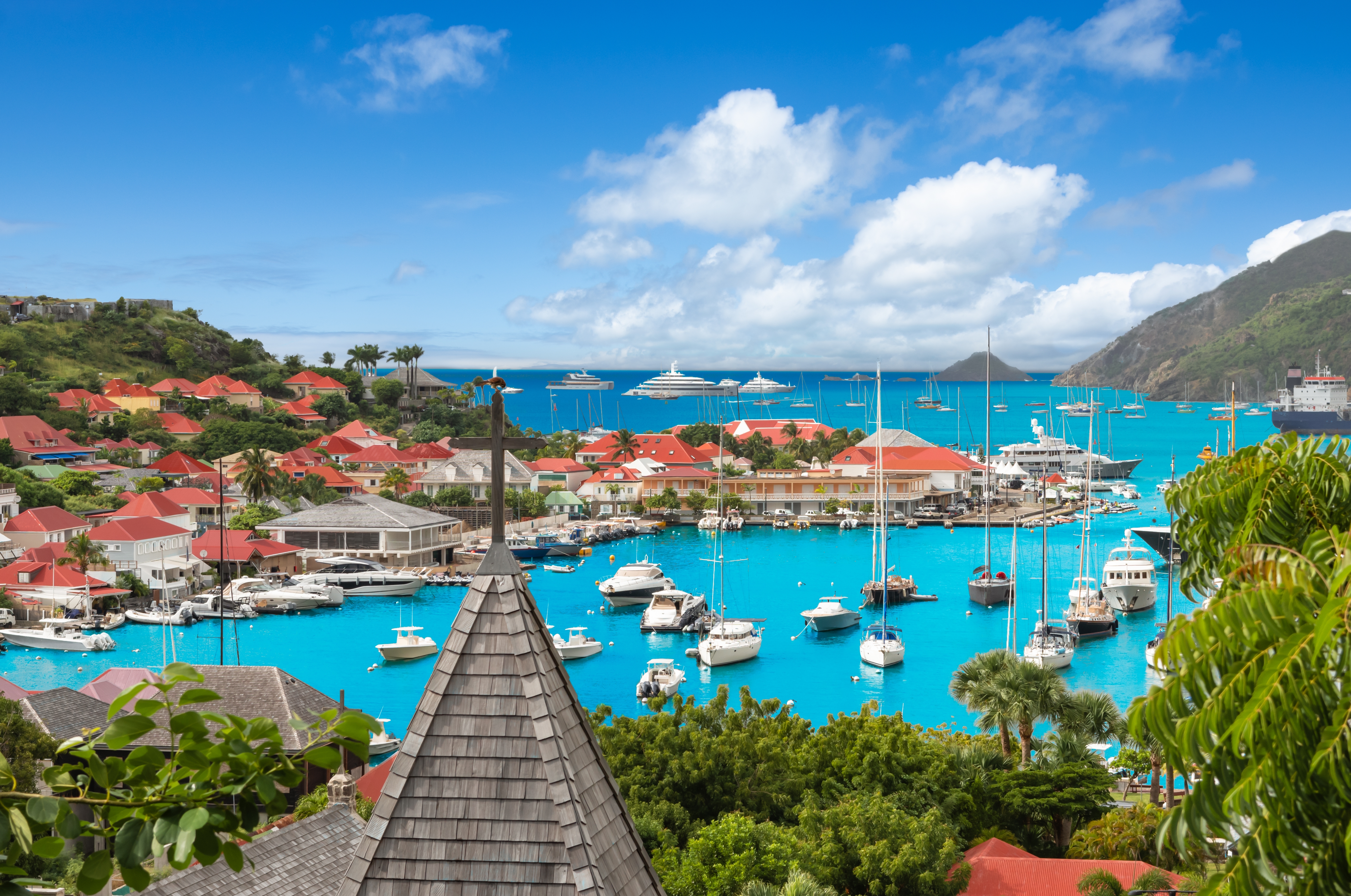 Gustavia, St Barts or Saint Barthelemy harbor