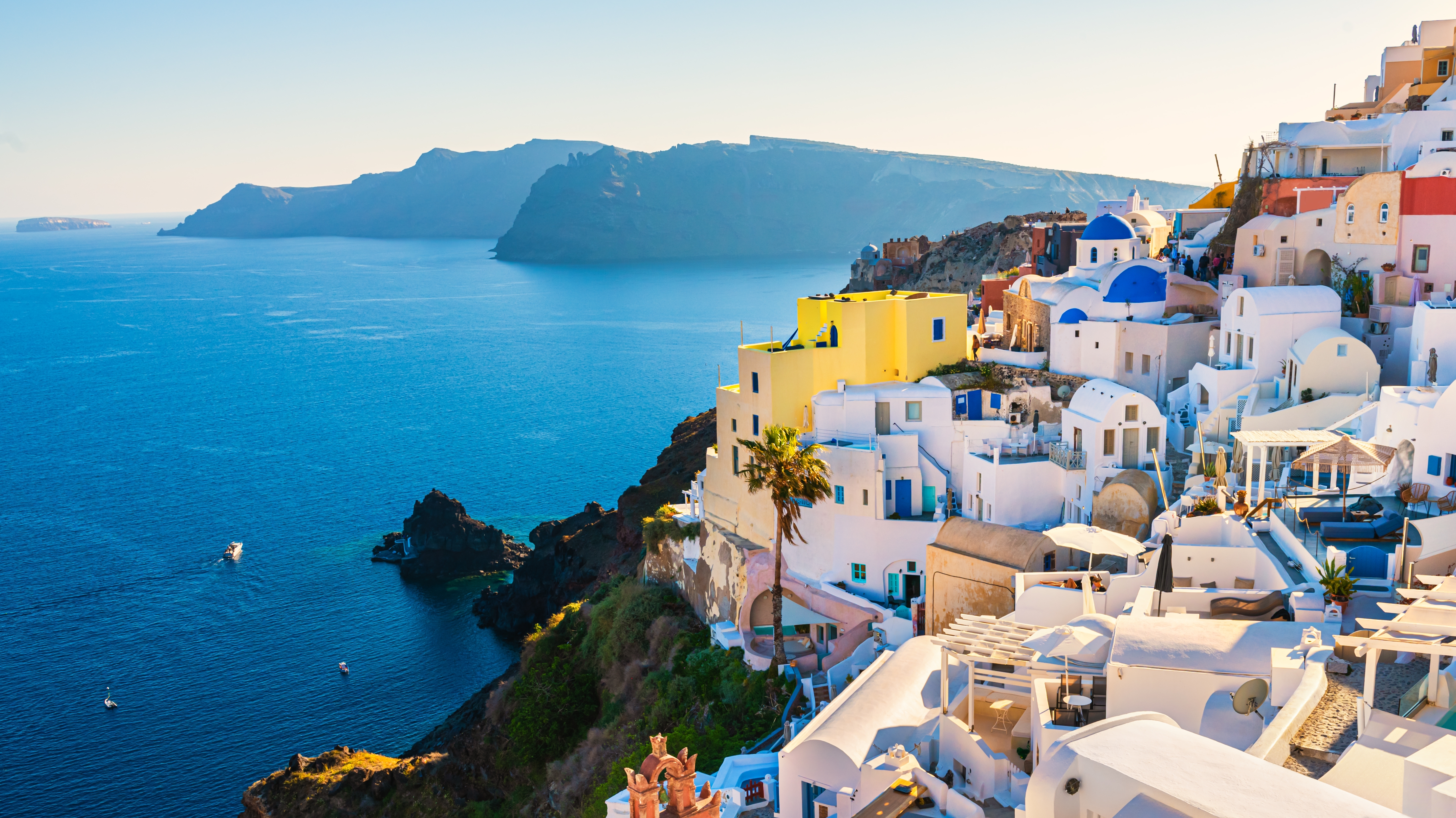 White architecture in Santorini island, Greece