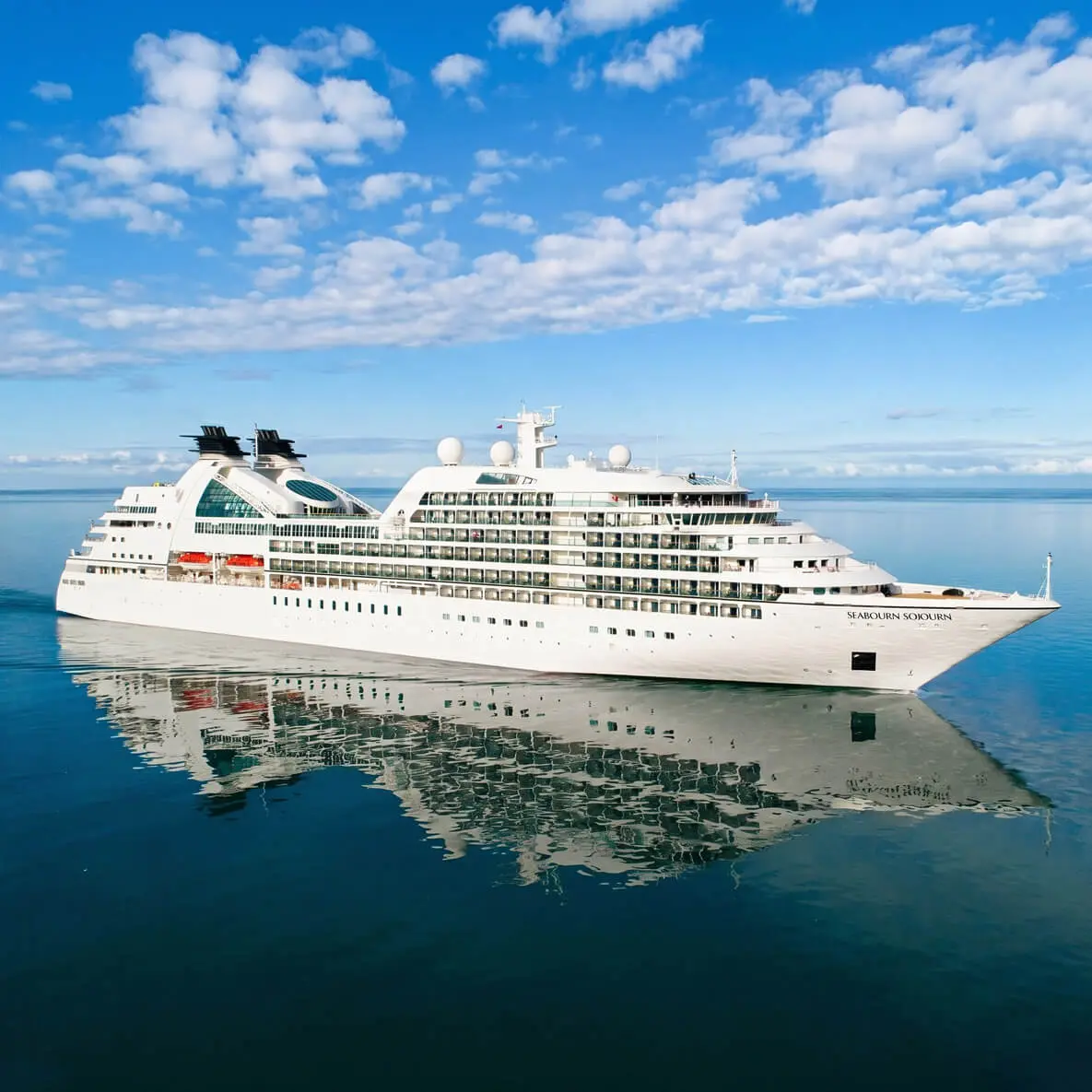 Seabourn Sojourn enchants her guests with an array of public areas scaled to encourage a relaxed sociability. One of the most unusual features of Seabourn Sojourn and her sisters is Seabourn Square, an ingenious "living room" that replaces the traditional cruise ship lobby with a welcoming lounge filled with easy chairs, sofas and cocktail tables; making it more inviting and relaxing on a small ship cruise. An enclave in its center houses knowledgeable concierges discreetly seated at individual desks.