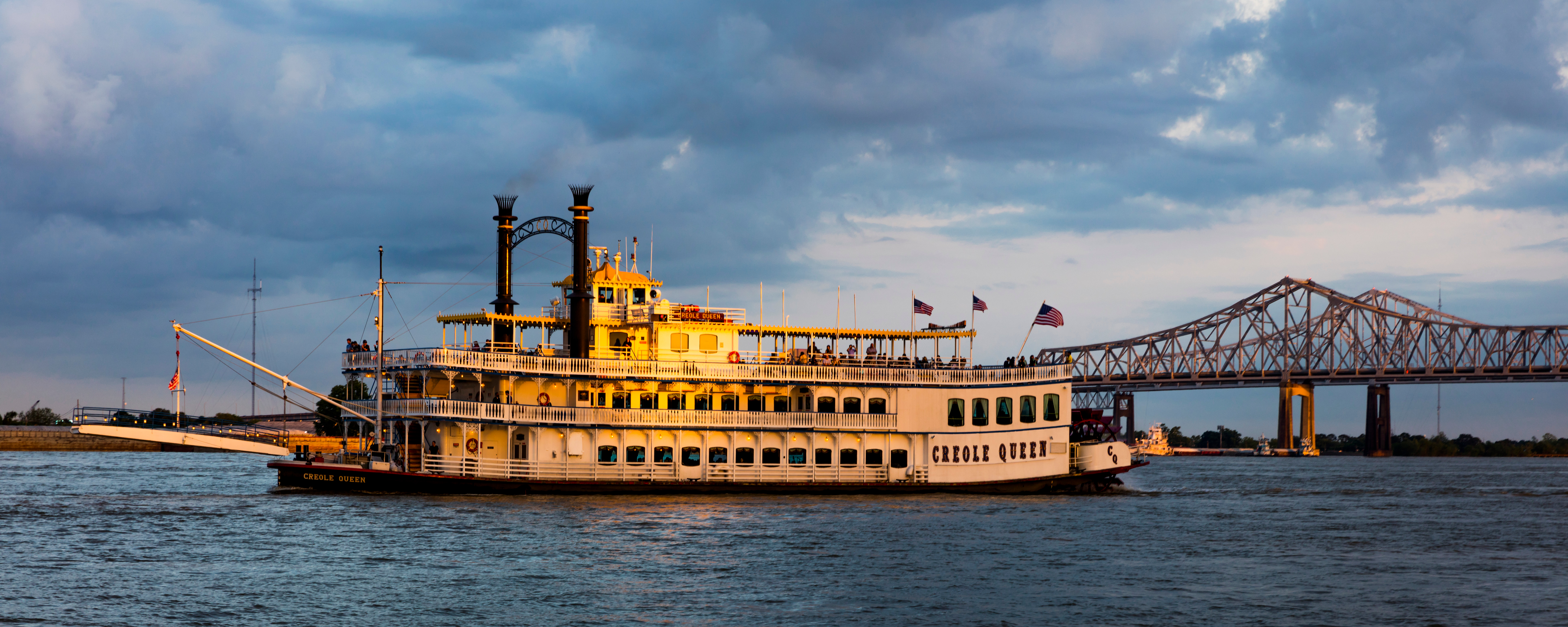 Natchez Riverboat on Mississippi River in New Orleans.
