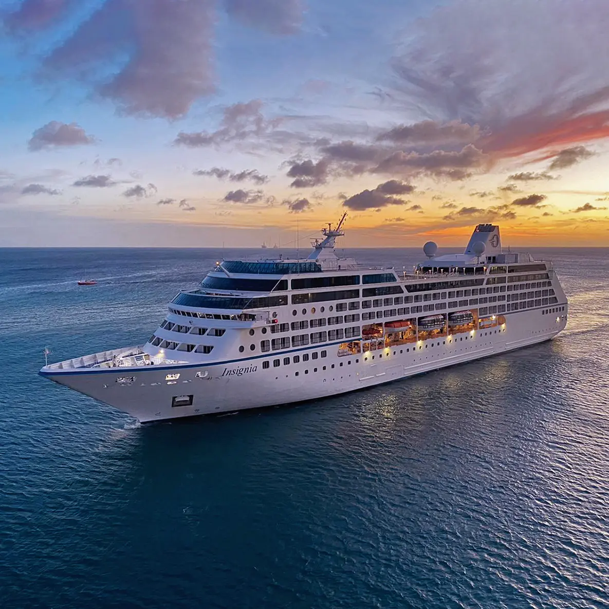 The 670-guest Insignia offers entirely new suites, staterooms, and bathrooms along with a sweepingly re-inspired atmosphere throughout the ship. The public spaces have been tastefully refreshed with a soft sea and sky palette of fabrics, designer furnishings, and custom light fixtures that exquisitely showcase the inimitable style and comfort of Oceania Cruises.