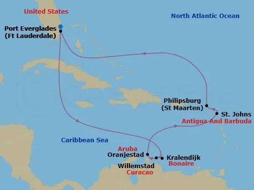 Itinerary schematic diagram