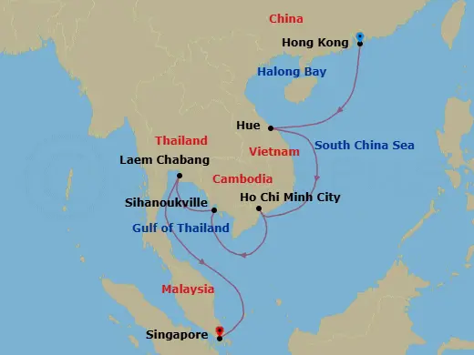 Itinerary schematic diagram