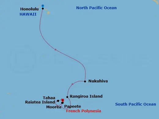 Itinerary schematic diagram