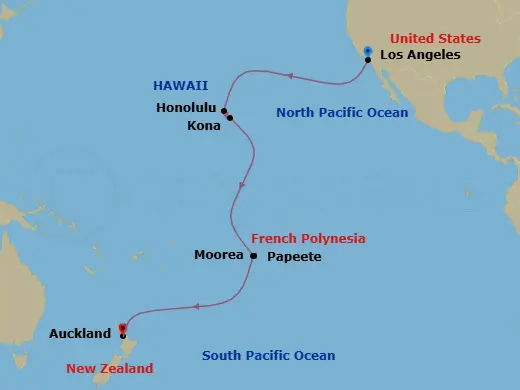 Itinerary schematic diagram