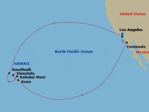 Itinerary schematic diagram