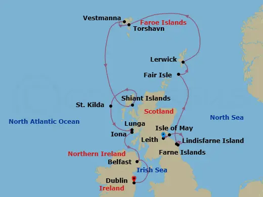 Itinerary schematic diagram