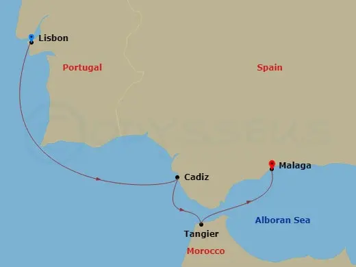 Itinerary schematic diagram