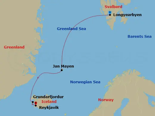 Itinerary schematic diagram