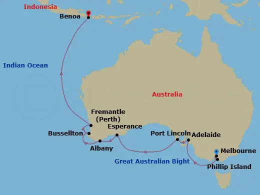 Itinerary schematic diagram