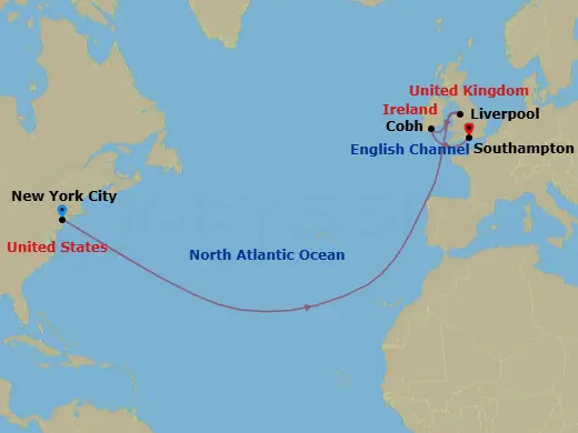 Itinerary schematic diagram