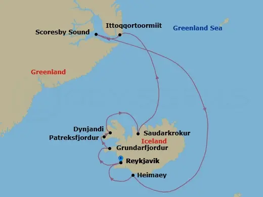 Itinerary schematic diagram