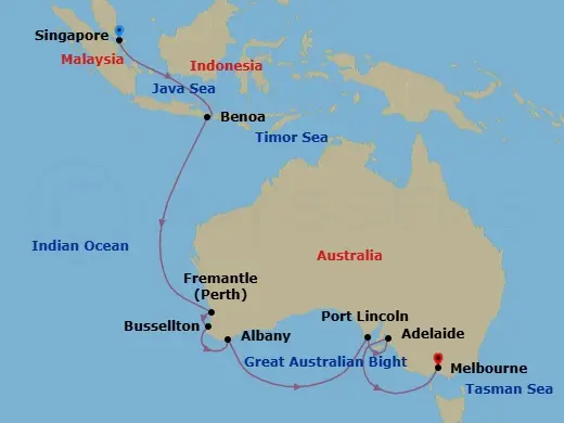 Itinerary schematic diagram