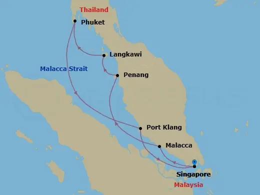 Itinerary schematic diagram