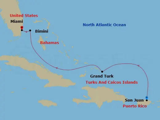 Itinerary schematic diagram