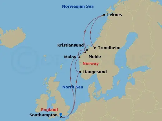 Itinerary schematic diagram