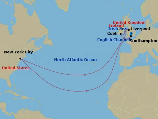 Itinerary schematic diagram