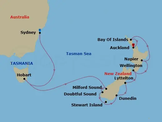Itinerary schematic diagram