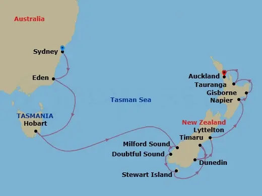 Itinerary schematic diagram
