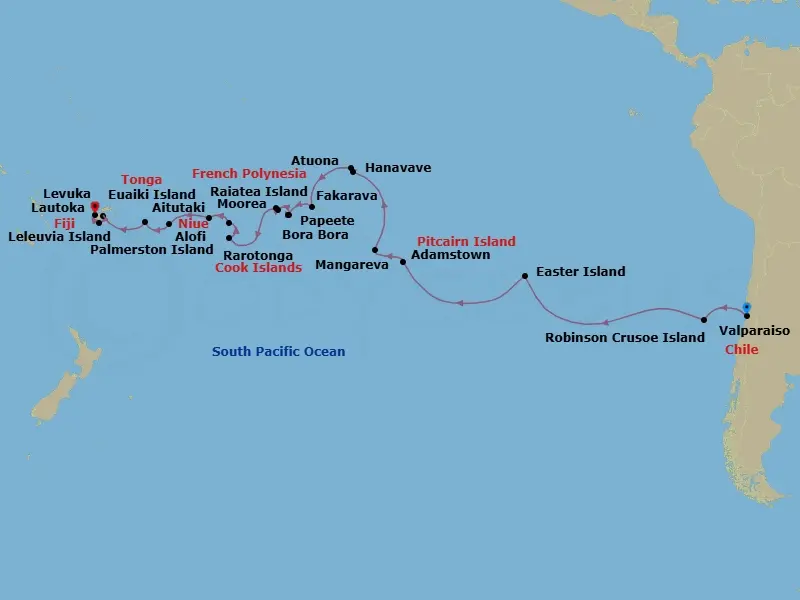 Itinerary schematic diagram