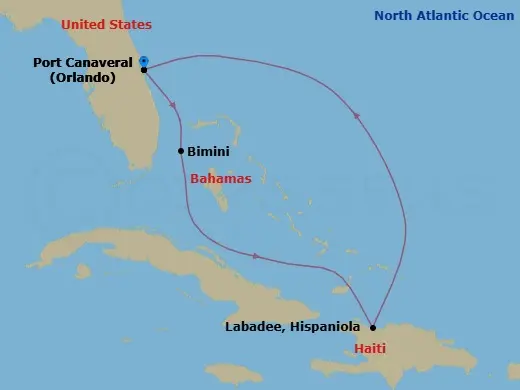 Itinerary schematic diagram