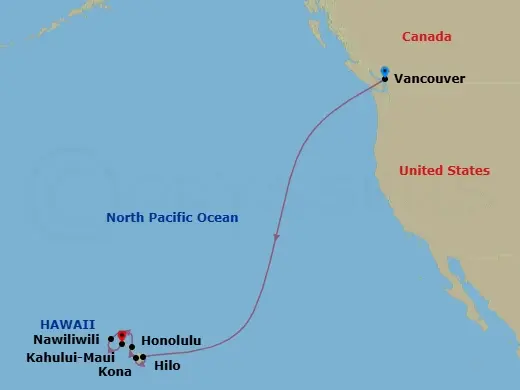 Itinerary schematic diagram
