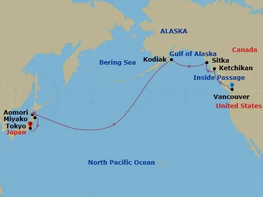 Itinerary schematic diagram