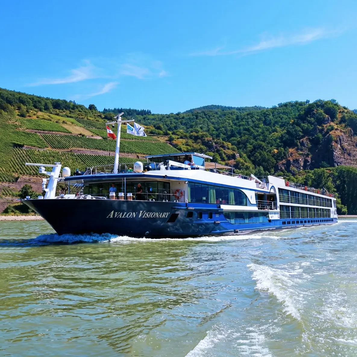Take in the view like never before on the Avalon Visionary. You'll enjoy the intimate setting achieved with two full decks of suites featuring Wall-to-Wall Panoramic Windows. Your suite is transformed into a unique Open-Air BalconySM, with your Comfort Collection bed facing the window for river cruising's unparalleled views of Europe's stunning landscapes.