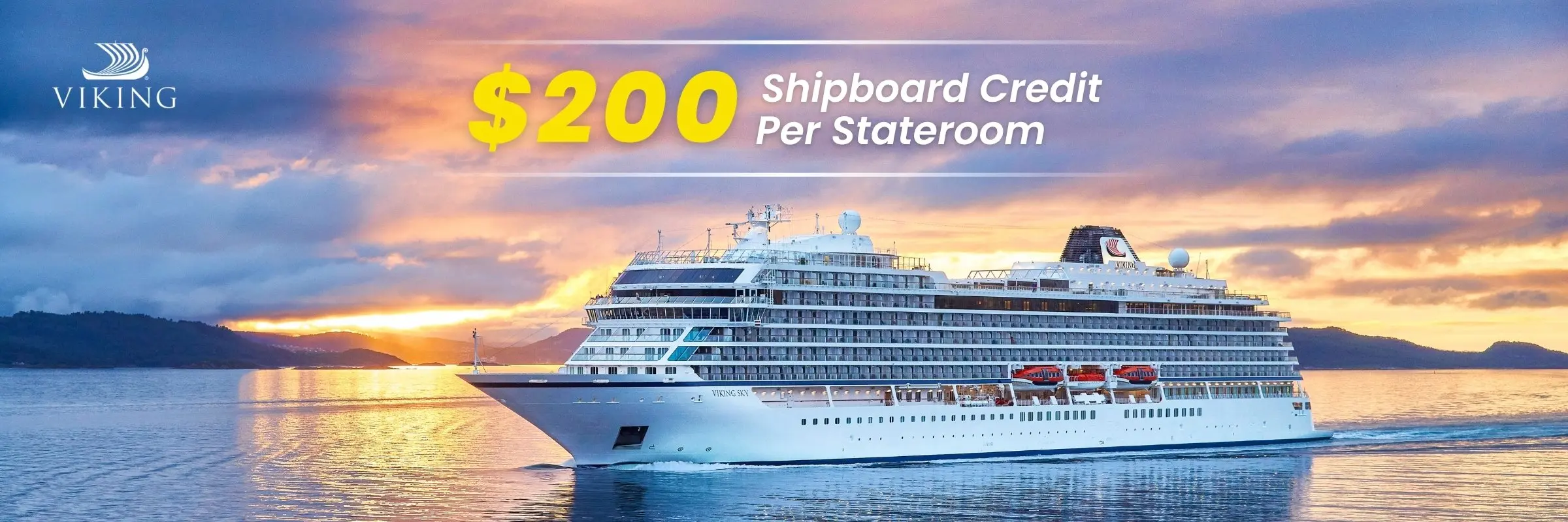$200 Shipboard Credit Per Stateroom