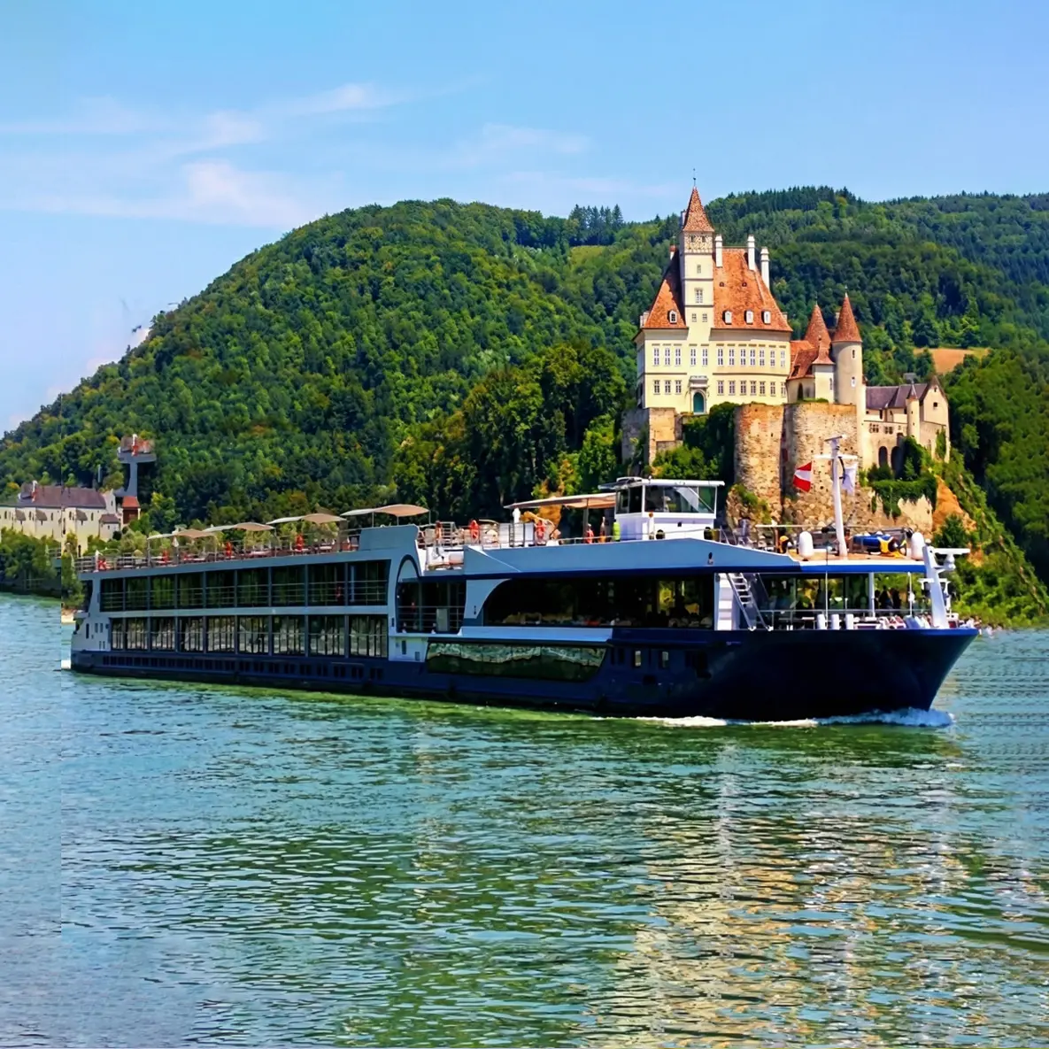 The Avalon Passion was christened to reflect a deep passion for Suite Ships. Gracing Europe's waterways with style and relaxed luxury, the Avalon Passion lives up to its name. Guests experience this passion for new discoveries aboard a home-away-from-home, featuring two full decks of Panorama Suites with wall-to-wall, floor-to-ceiling panoramic windows that create river cruising's only Open-Air Balcony. Spanning 200 square feet, the Panorama Suites are 30% larger than the industry standard, providing the perfect spot to stretch out on a window-facing Comfort Collection bed with the world at your feet. Host a private cocktail party in the spacious sitting area, comfortably accommodating six guests. On board, enjoy complimentary Starlink Wi-Fi, computer use in public areas, a Fitness Center with state-of-the-art equipment, an elevator, and an expansive Sky Deck with a shade system, premium lounge chairs, a whirlpool, deck games, and the delightful Sky Bistro for al fresco lunches of light grill fare. Pack your passions and cruise your way on the Avalon Passion.