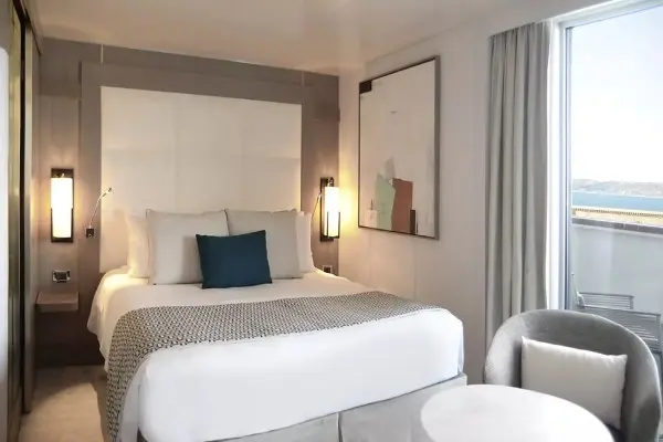 Spacious cruise suite room