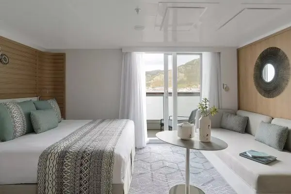 Spacious cruise suite room