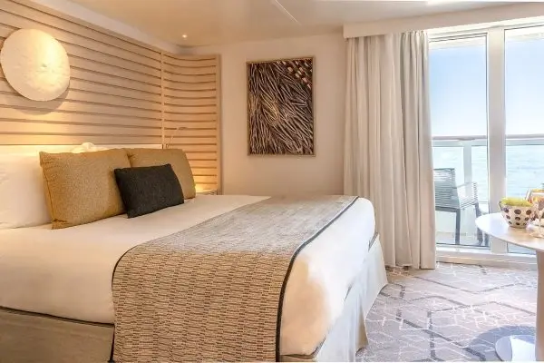 Spacious cruise suite room