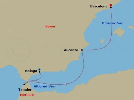 Itinerary schematic diagram