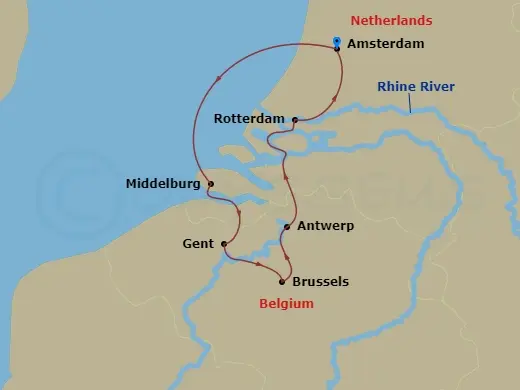 Itinerary schematic diagram