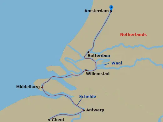 Itinerary schematic diagram
