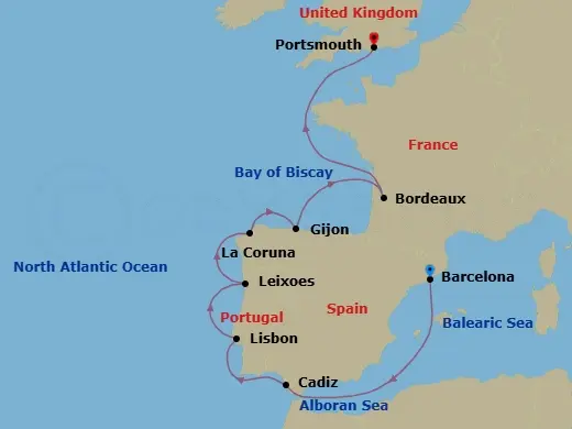 Itinerary schematic diagram