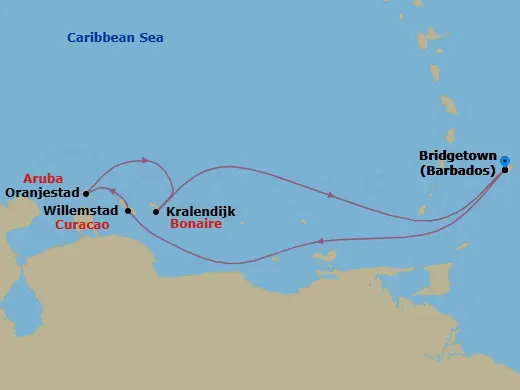 Itinerary schematic diagram