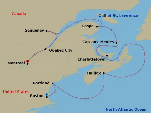 Itinerary schematic diagram