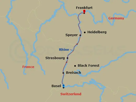 Itinerary schematic diagram