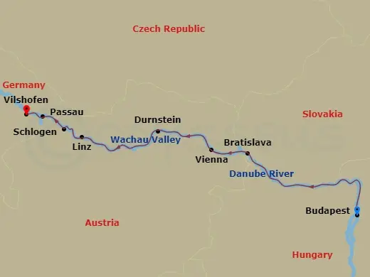 Itinerary schematic diagram